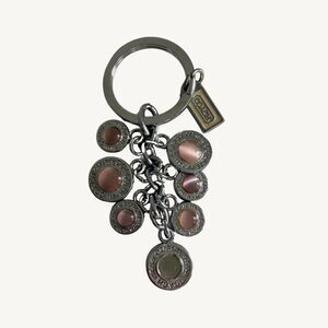 Vintage COACH Breast Cancer Awareness  Signature Pink Diamond CZ KeyChain Fob